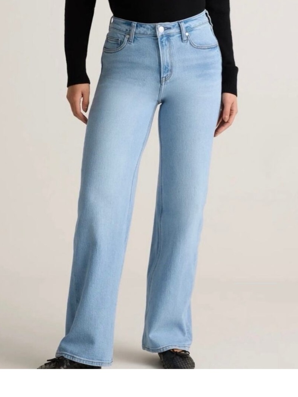 Quince Bella Stretch Relaxed Straight Jeans Size 26.